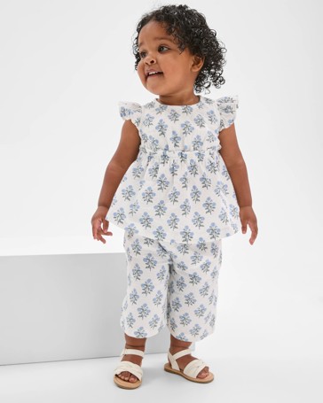 Baby Crinkle Top & Pants 2 Piece Set