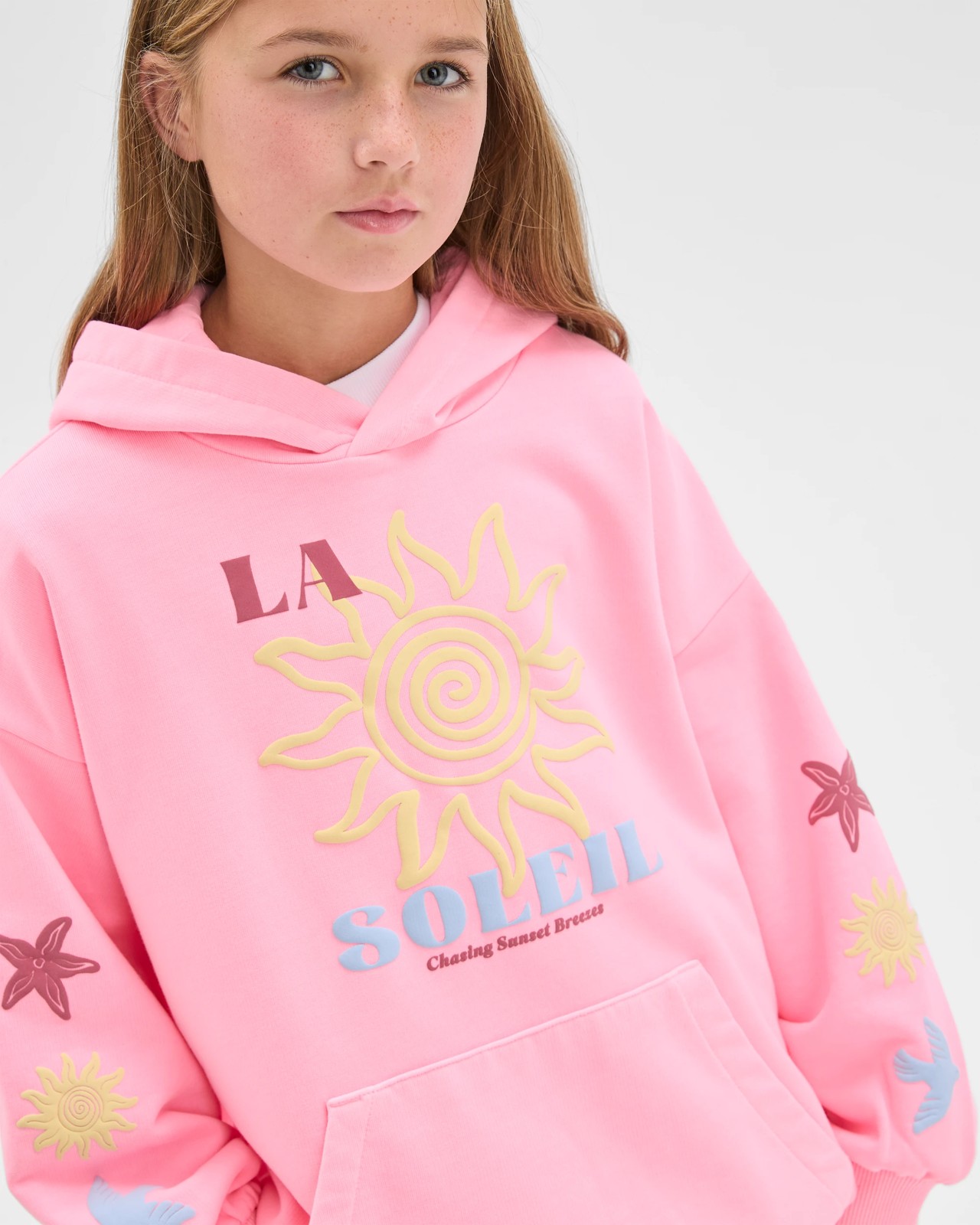 Australian Cotton Blend Fashion Washed Hooded Jumper - Neon Pink 3 of 6