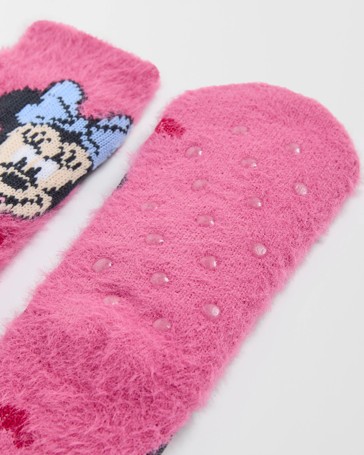Disney Minnie Mouse Crew Length Home Socks