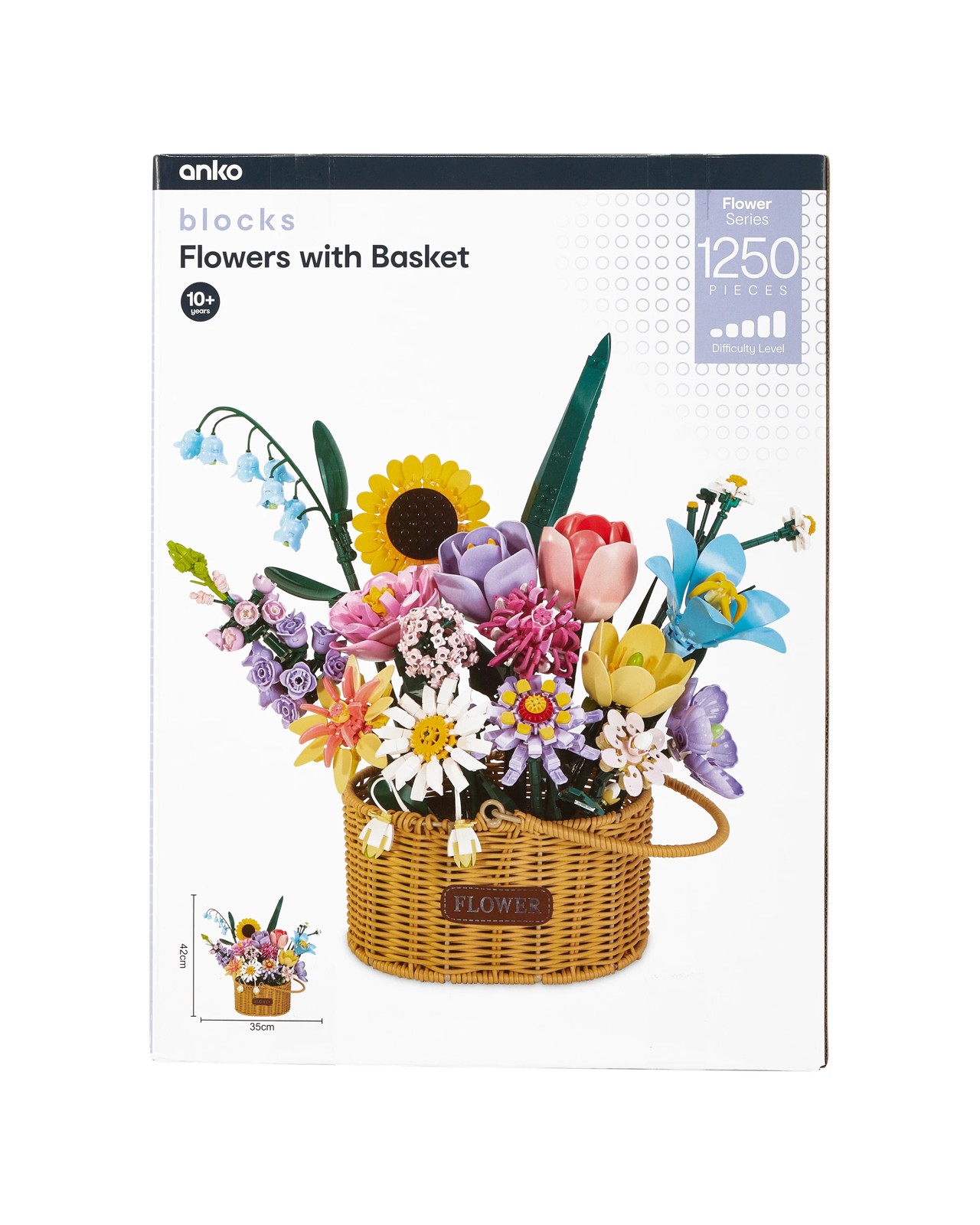 1250 Piece Blocks Flower Series: Flowers with Basket 5 of 5