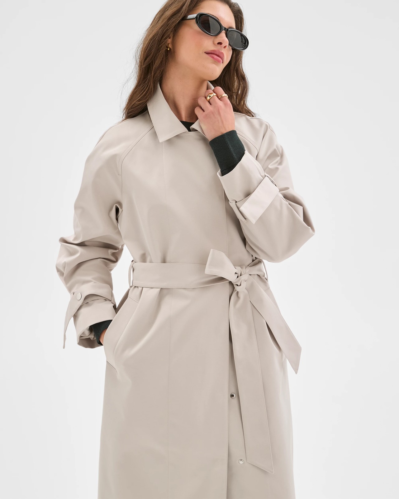 Petites Statement Trench Coat 4 of 5