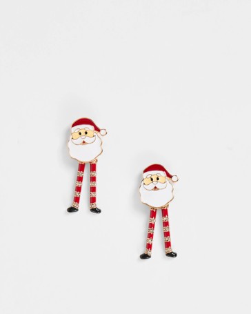 Christmas Santa Long Legs Drop Earrings