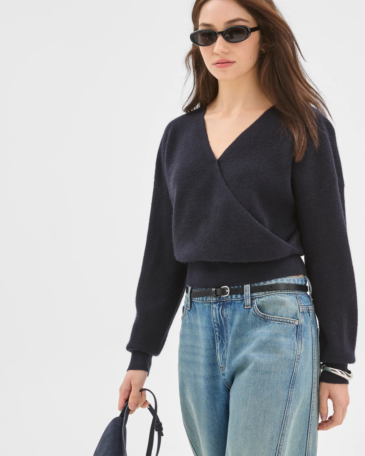 Lily Loves Wrap Jumper - Blue + Black 4 of 6