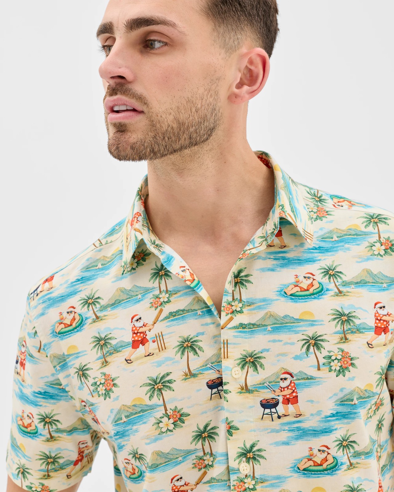 Australian Cotton Blend Christmas Print Shirt 3 of 5