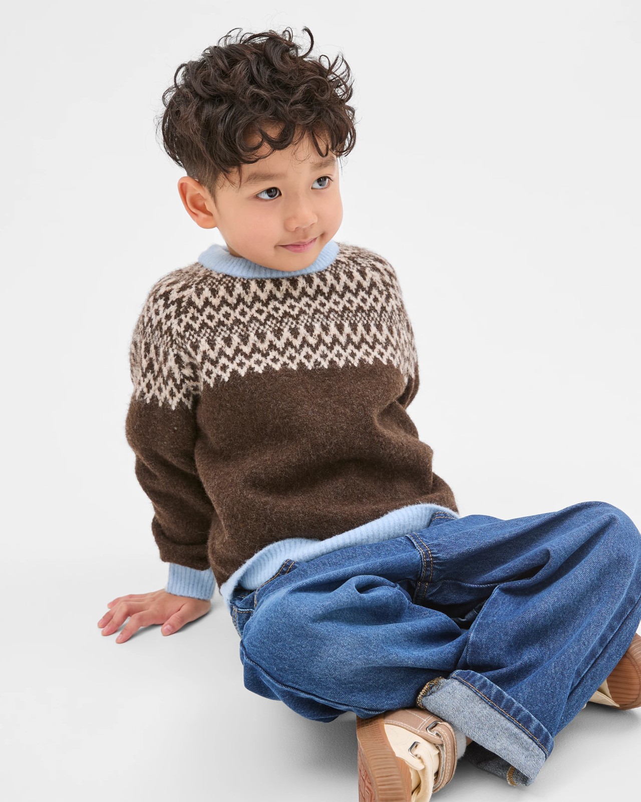 Fairisle Knit Crew Neck Sweater 3 of 6