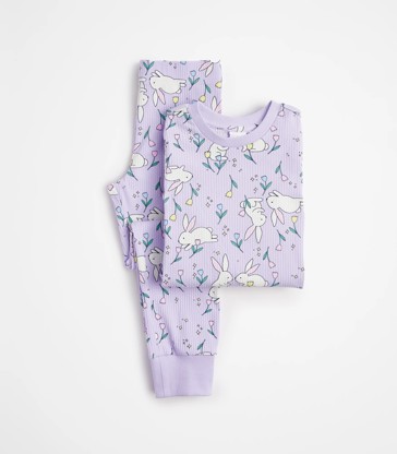 Bunny Cotton Rib Pyjama Set