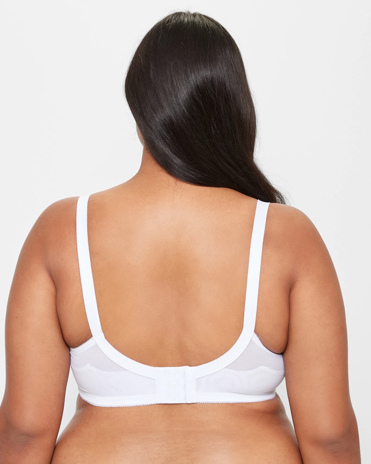 Plus Size Firm Support Wirefree Bra - White