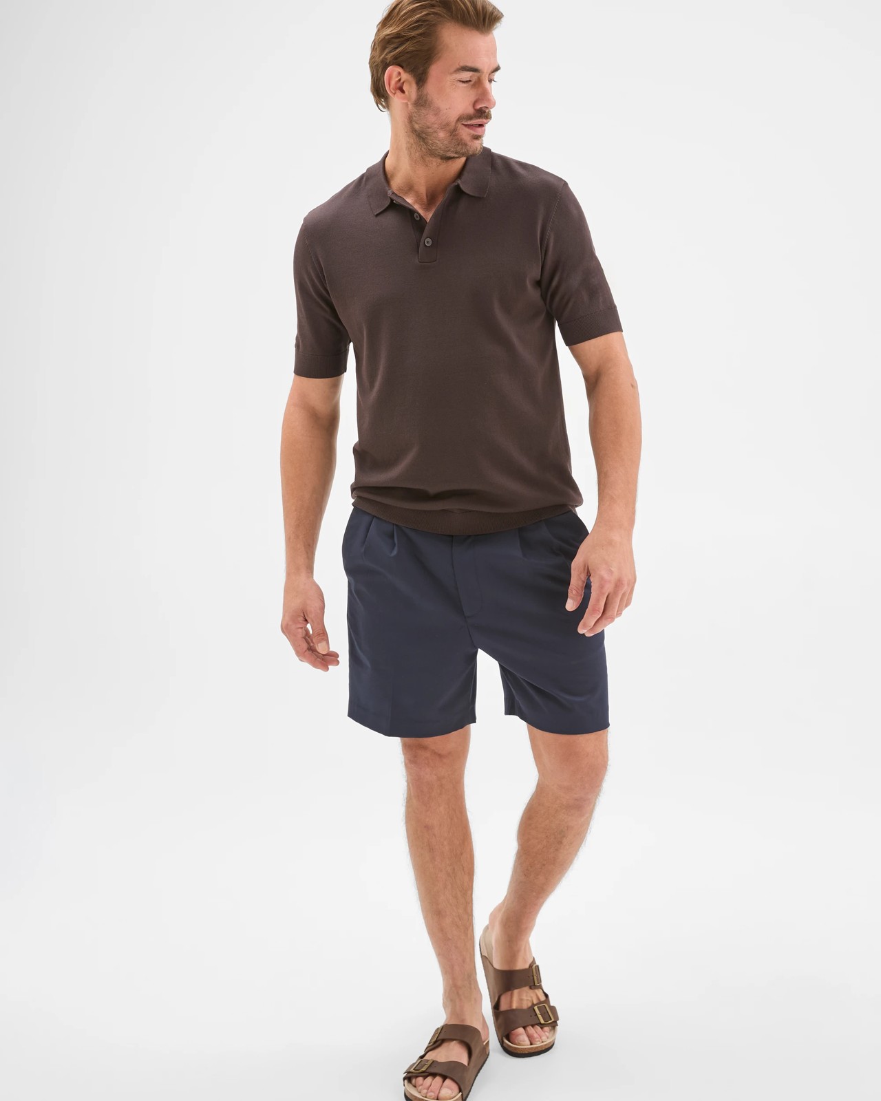Preview Relaxed Fit Tailored Shorts - Navy 2 of 6
