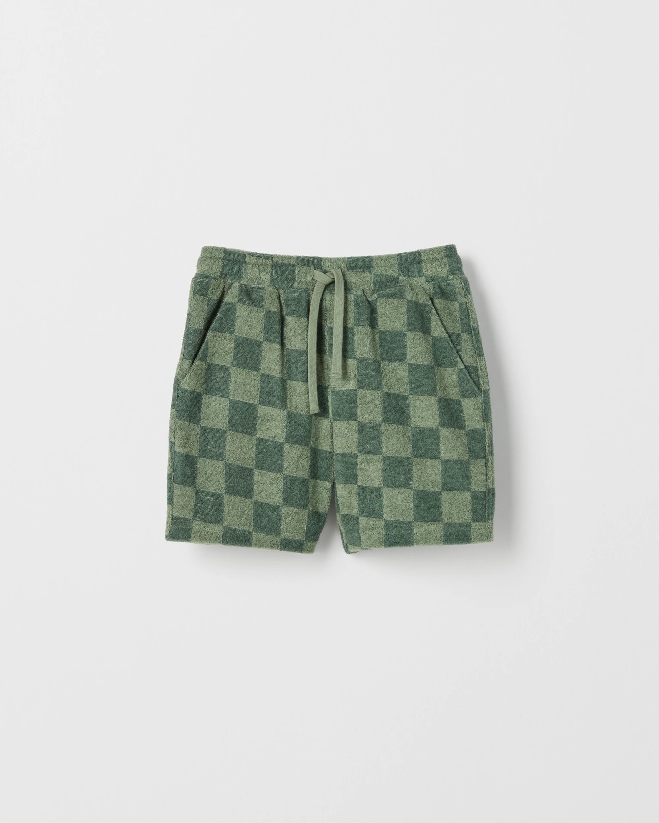 Australian Cotton Blend Terry Volley Shorts - Green 4 of 5