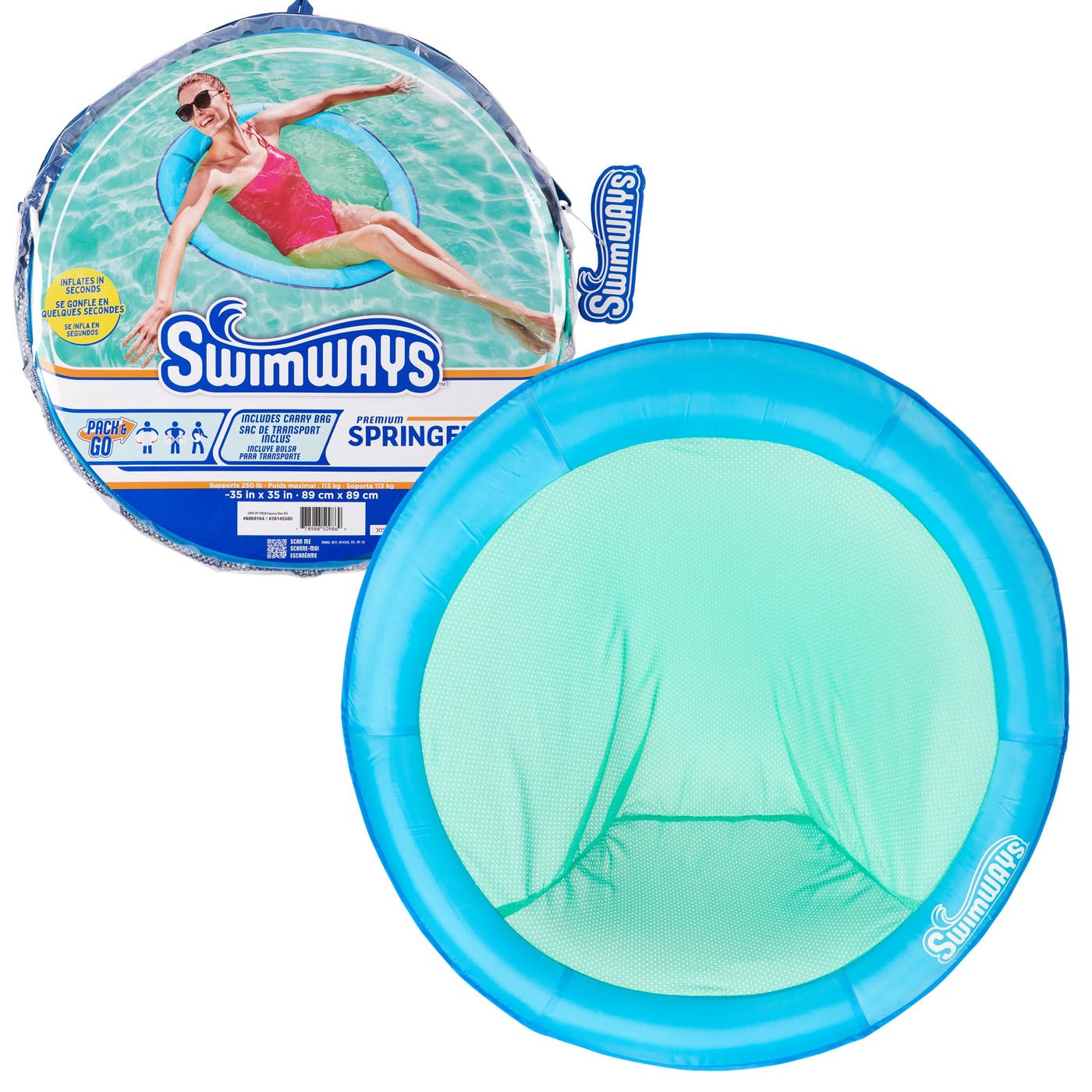 SwimWays Spring Float Papasan Pool Lounge Chair 2 of 5