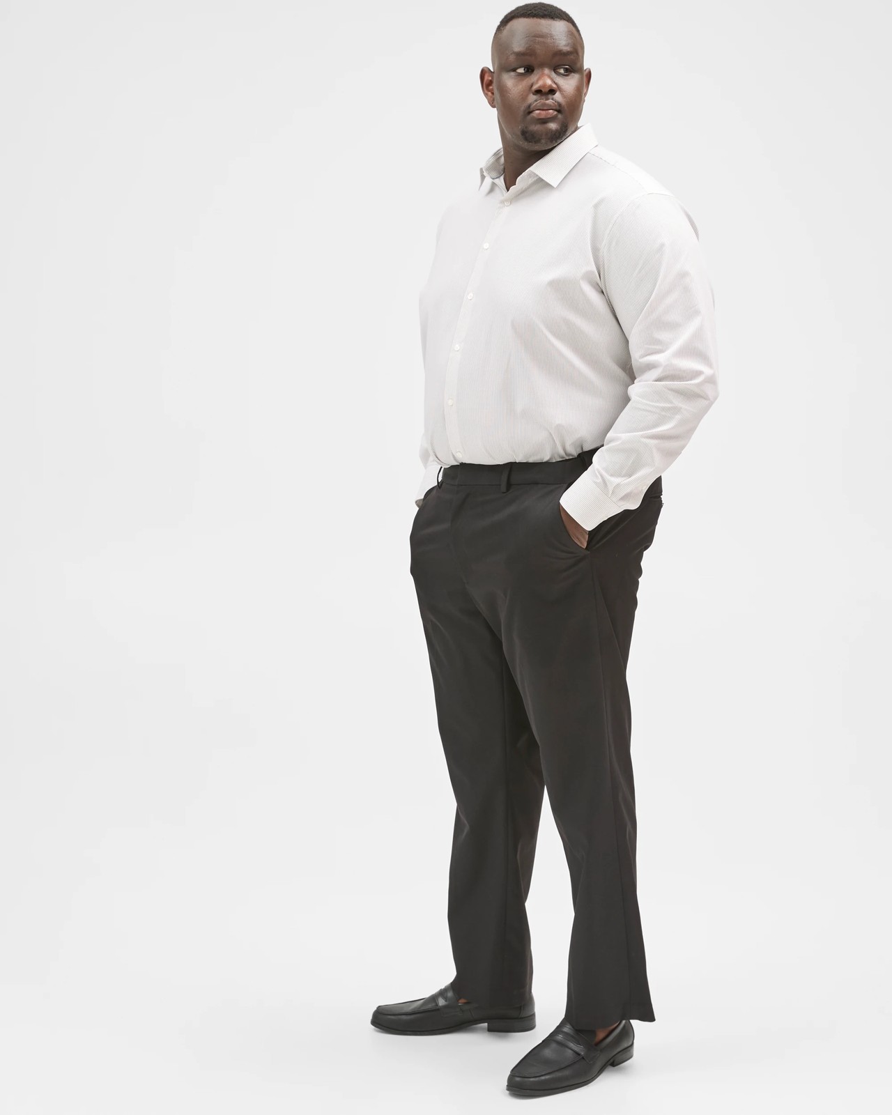 Plus Size Australian Cotton Dobby Stripe Shirt 2 of 6