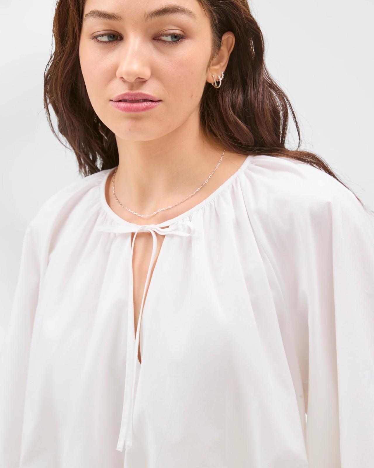 Lily Loves Long Balloon Sleeve Top - White 5 of 6