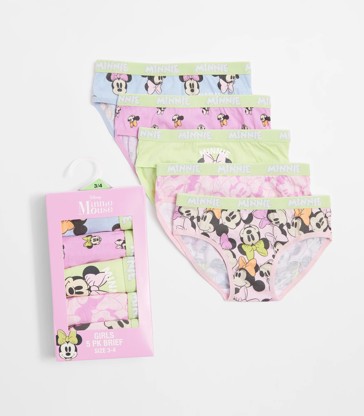 Disney Minnie Mouse Girls Brief Gift Set - 5 Pack