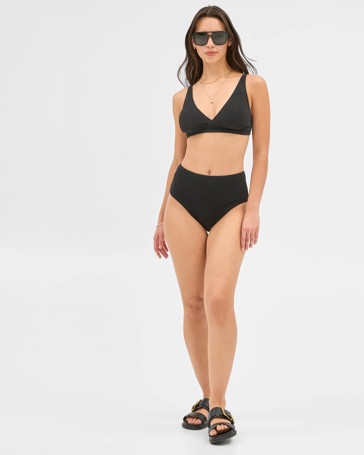 Resort Crinkle Plunge Swim Bikini Top