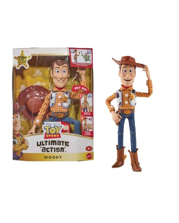 Disney and Pixar Toy Story 5 Ultimate Action Woody Figure, Simple & Animated Mode