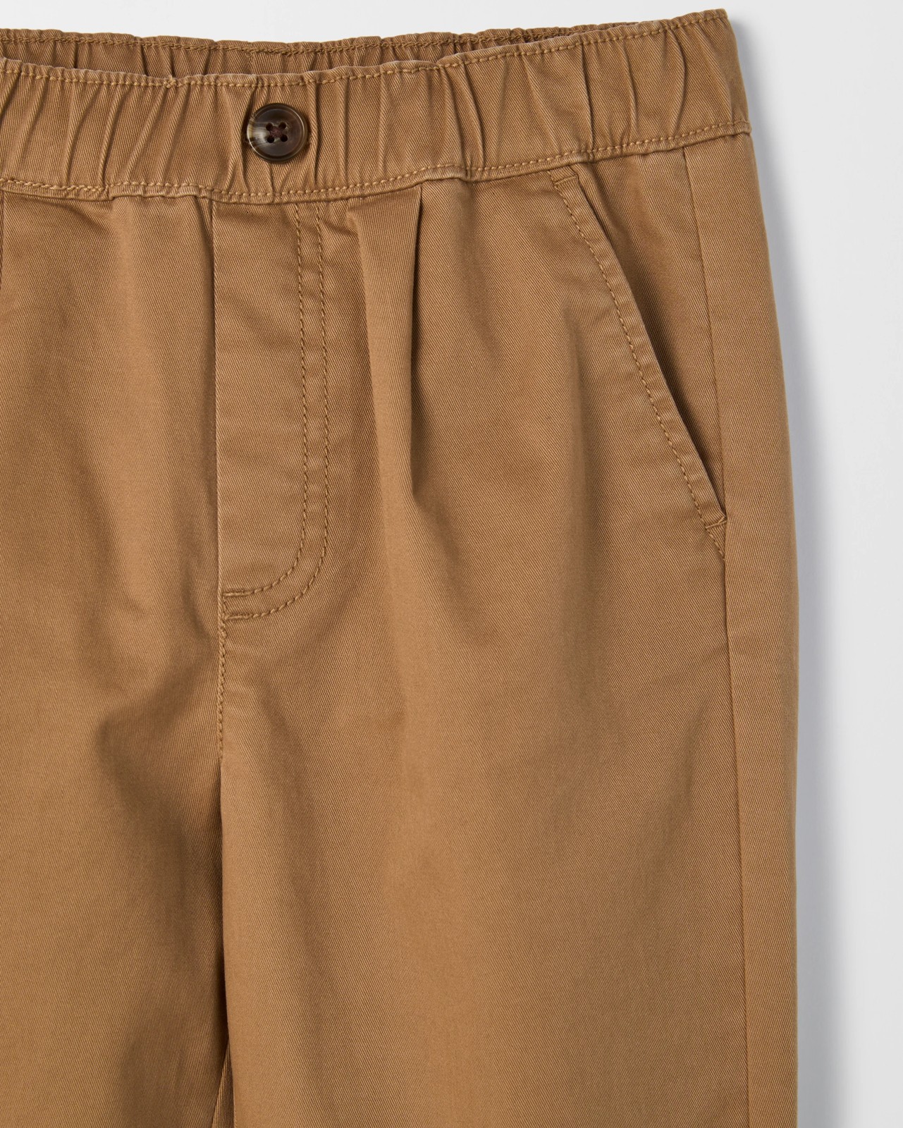 Australian Cotton Elastic Waist Chino Pants - Tigers Eye 5 of 5