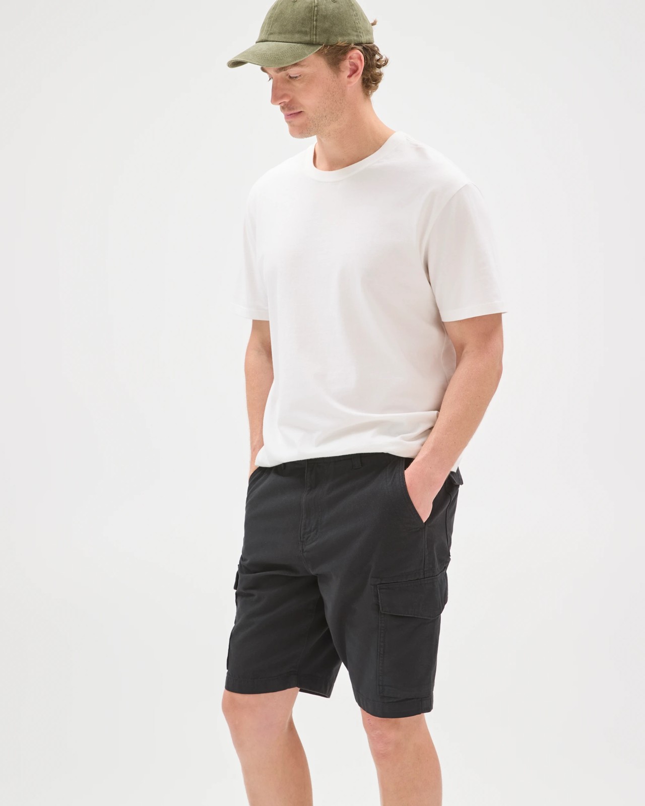 Australian Cotton Cargo Shorts - Black 4 of 5