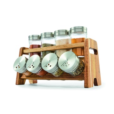 Anko 8 Piece Acacia Spice Rack