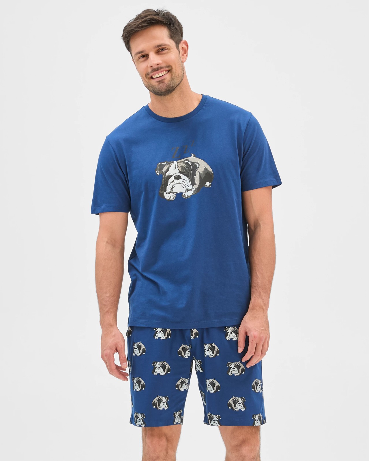 Maxx Australian Cotton Knit Jersey Sleep Shorts - Blue Bulldog 2 of 6
