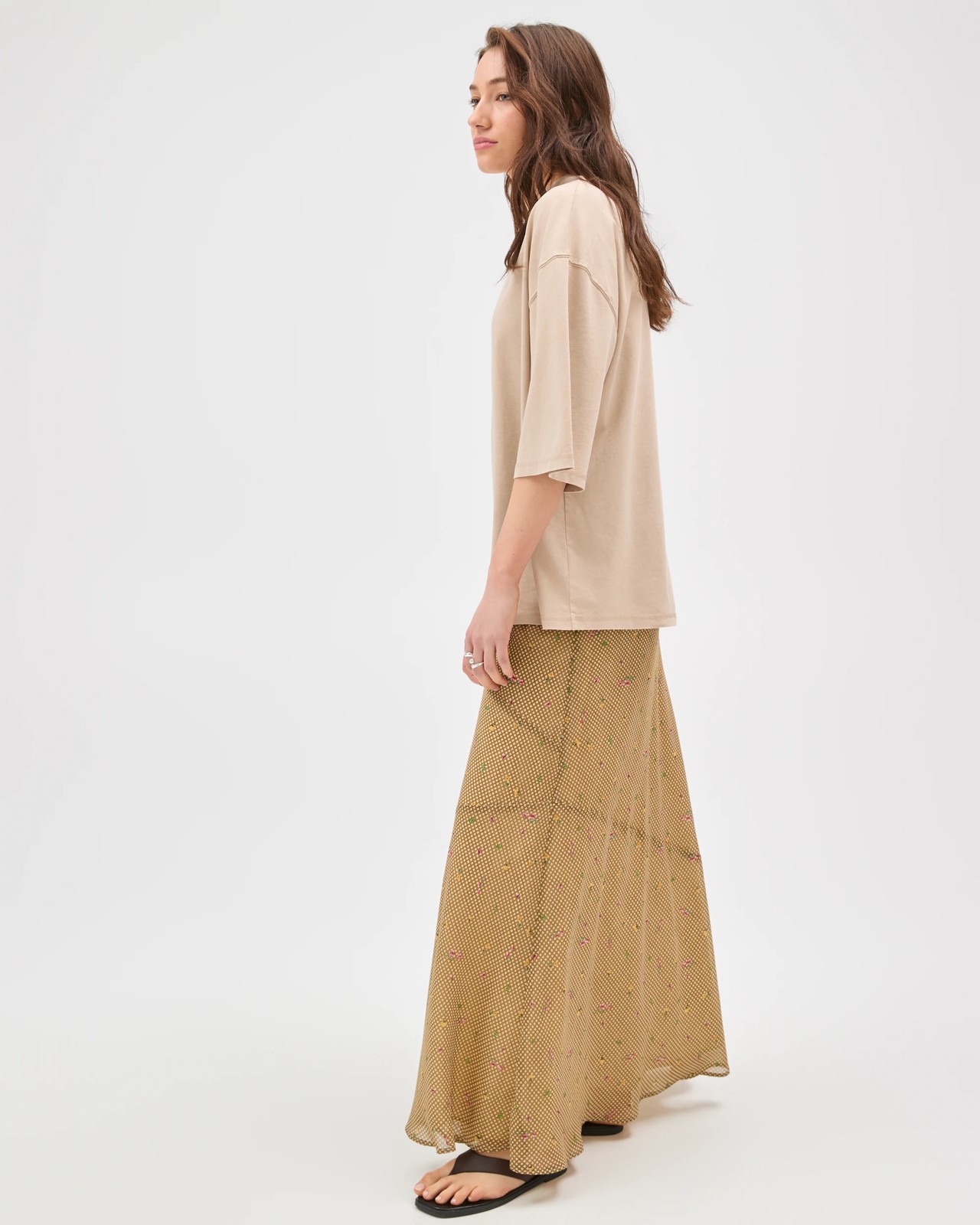 Lily Loves Australian Cotton Oversized T-Shirt - Soft Stone 3 of 5