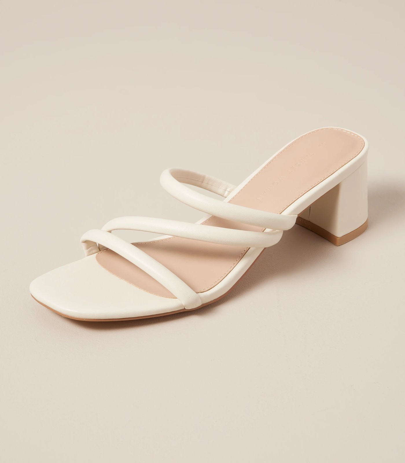 White barely there discount heels