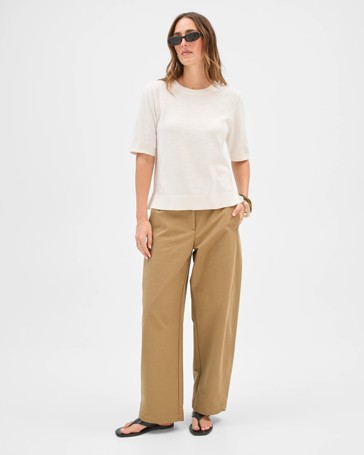 Australian Cotton Blend Knit T-Shirt