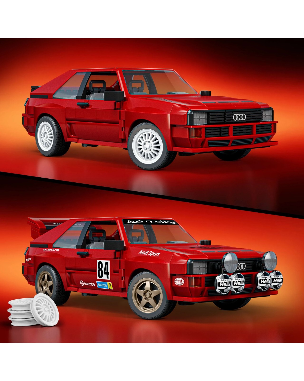 Hot Wheels '84 Audi Sport quattro Building Toy Kit 5 of 6