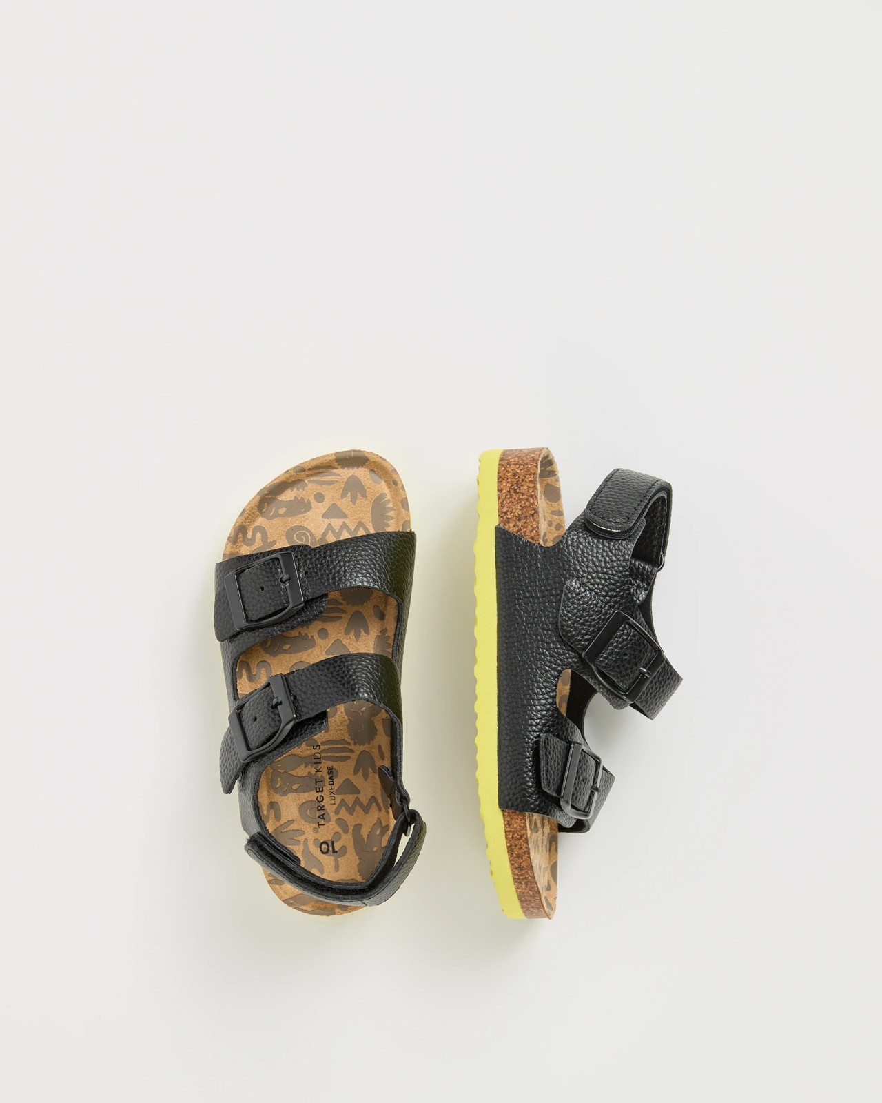 Baby First Walker/Junior Buckle Moulded Cork Sandals - Black Pebble 3 of 3