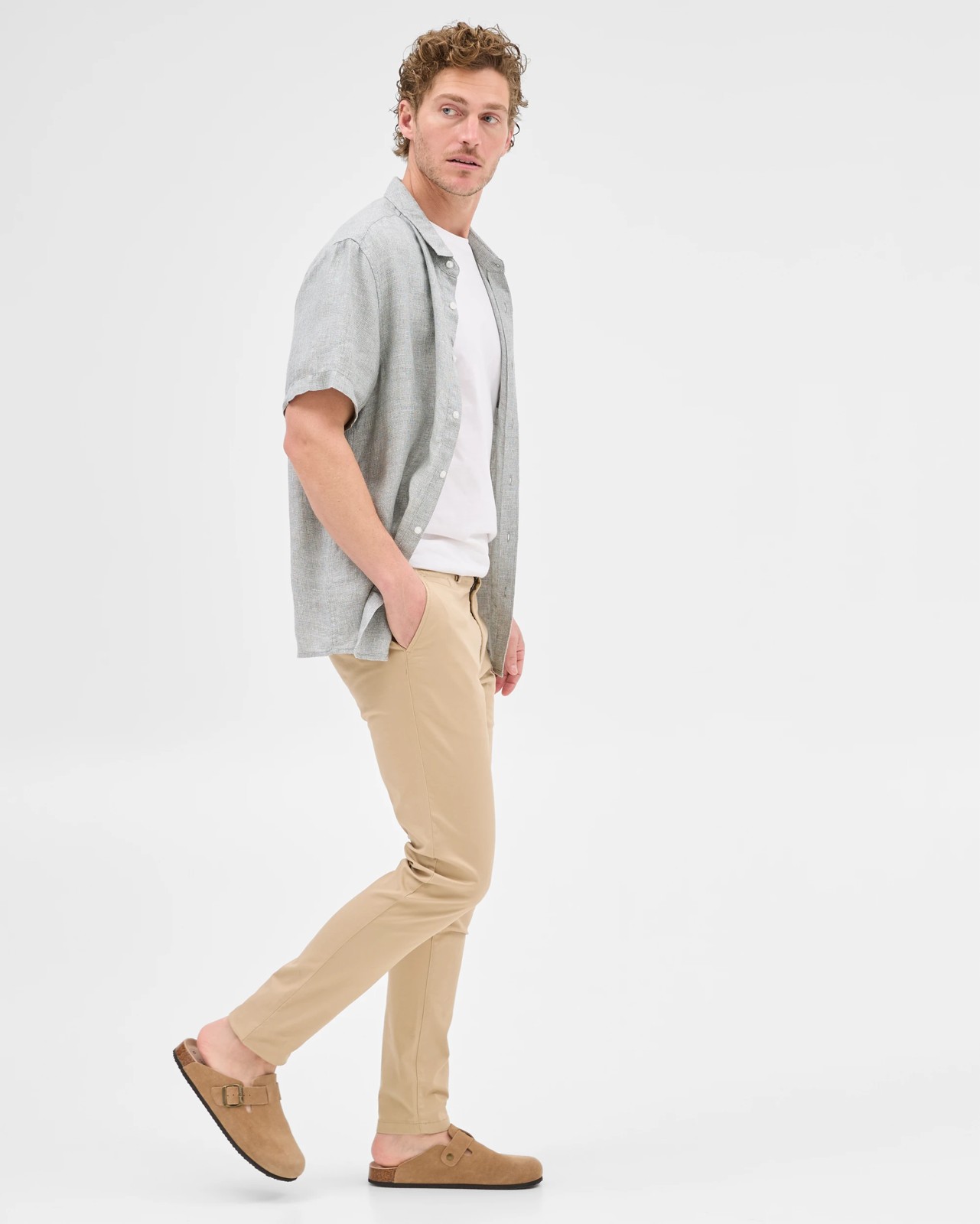 Australian Cotton Skinny Chino Pants  - Tan 2 of 6