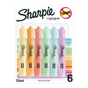 6 Pack Sharpie Highlighters - Pastel