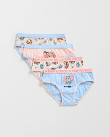 PAW Patrol Australian Cotton 4 Pack Younger Girls Briefs