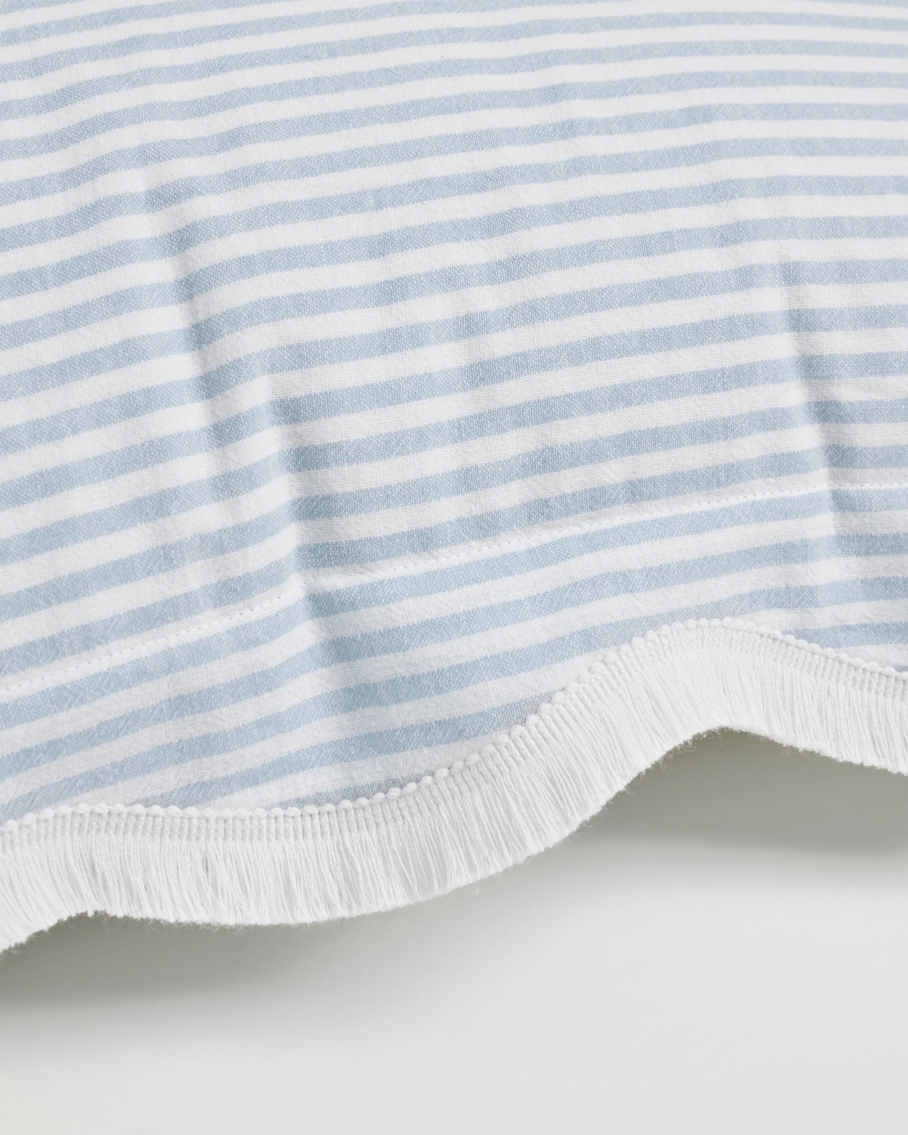 Charlotte Stripe Linen and Cotton European Pillowcase - Sky Blue 2 of 4