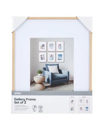 Anko Set of 2 Gallery Frame - Oak