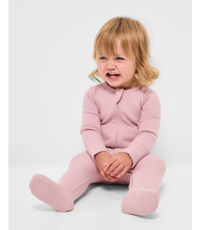 Baby Organic Cotton Waffle Zip Coverall