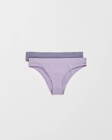Lily Loves 2 Pack Seamfree Embossed Brazilian Briefs