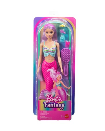 Mattel Barbie Mermaid Doll With 18Cm-Long Fantasy Hair & Accessories