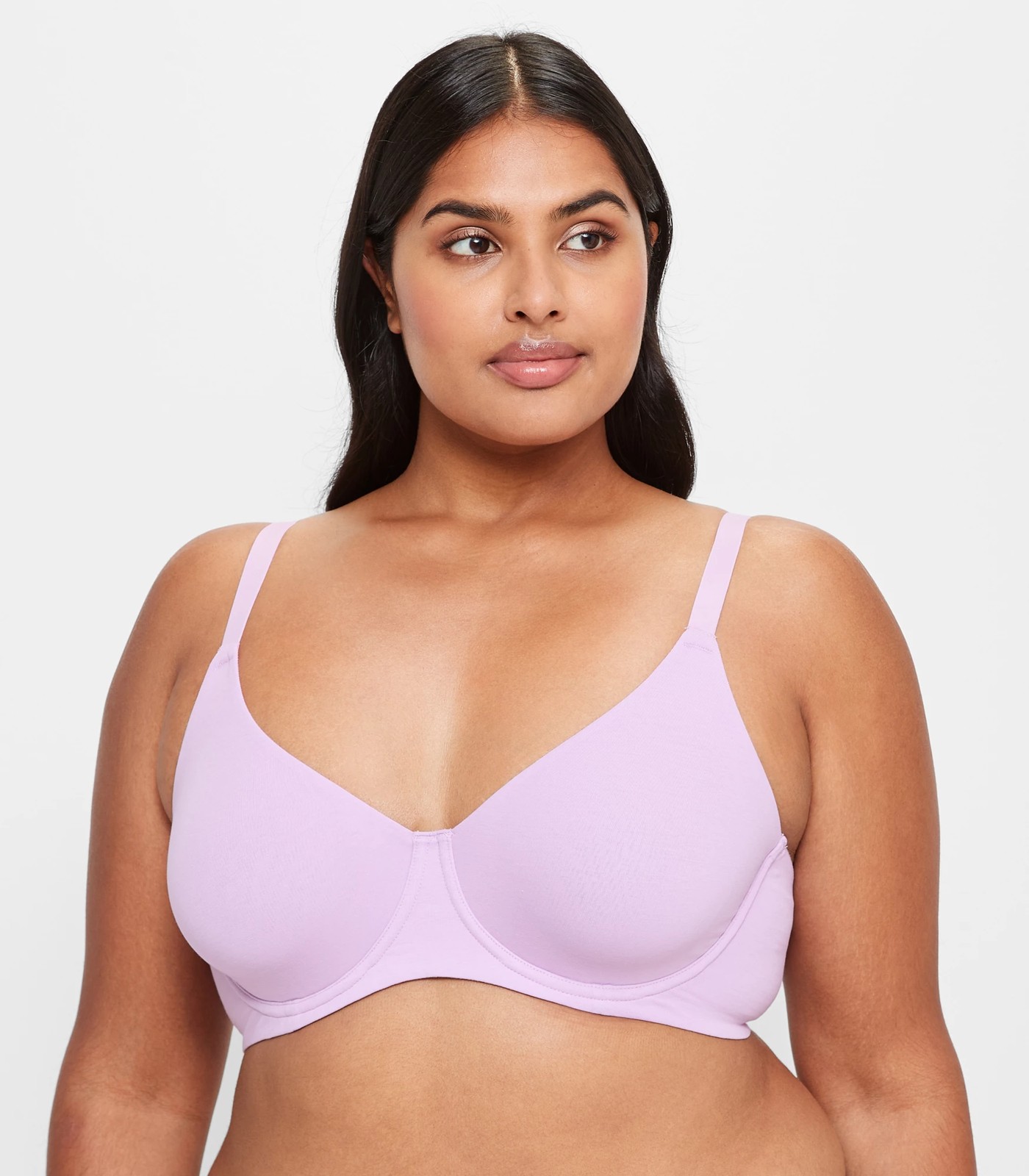 Fuller Figure Cotton Soft Cup Bra - Orchid Bloom