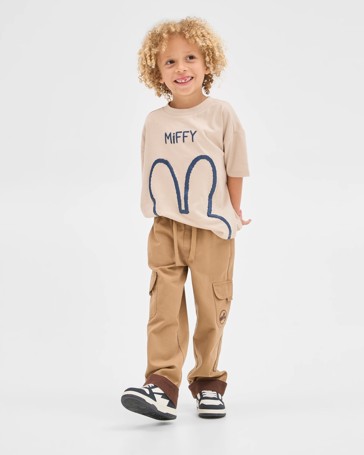 Australian Cotton Blend Elastic Waistband Cargo Pants