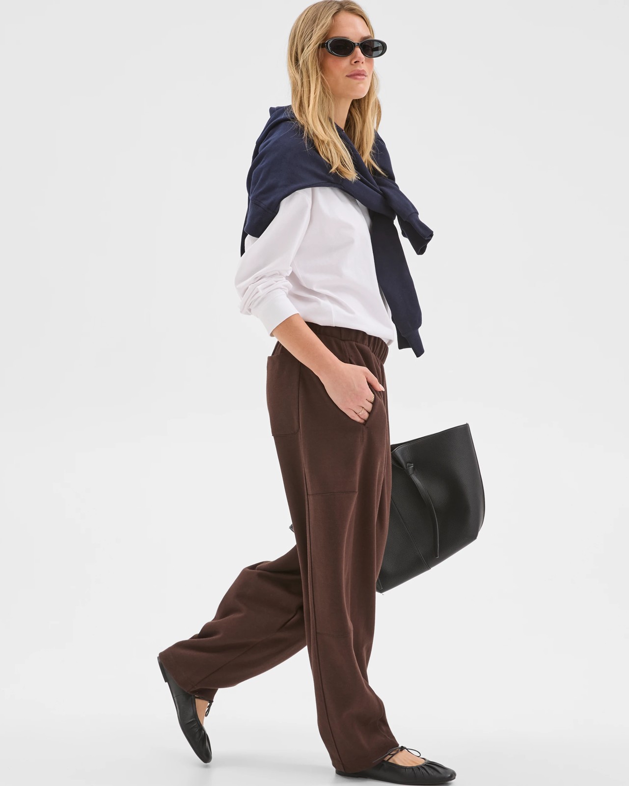 Lily Loves Balloon Curved Leg Trackpants - Truffle 3 of 5