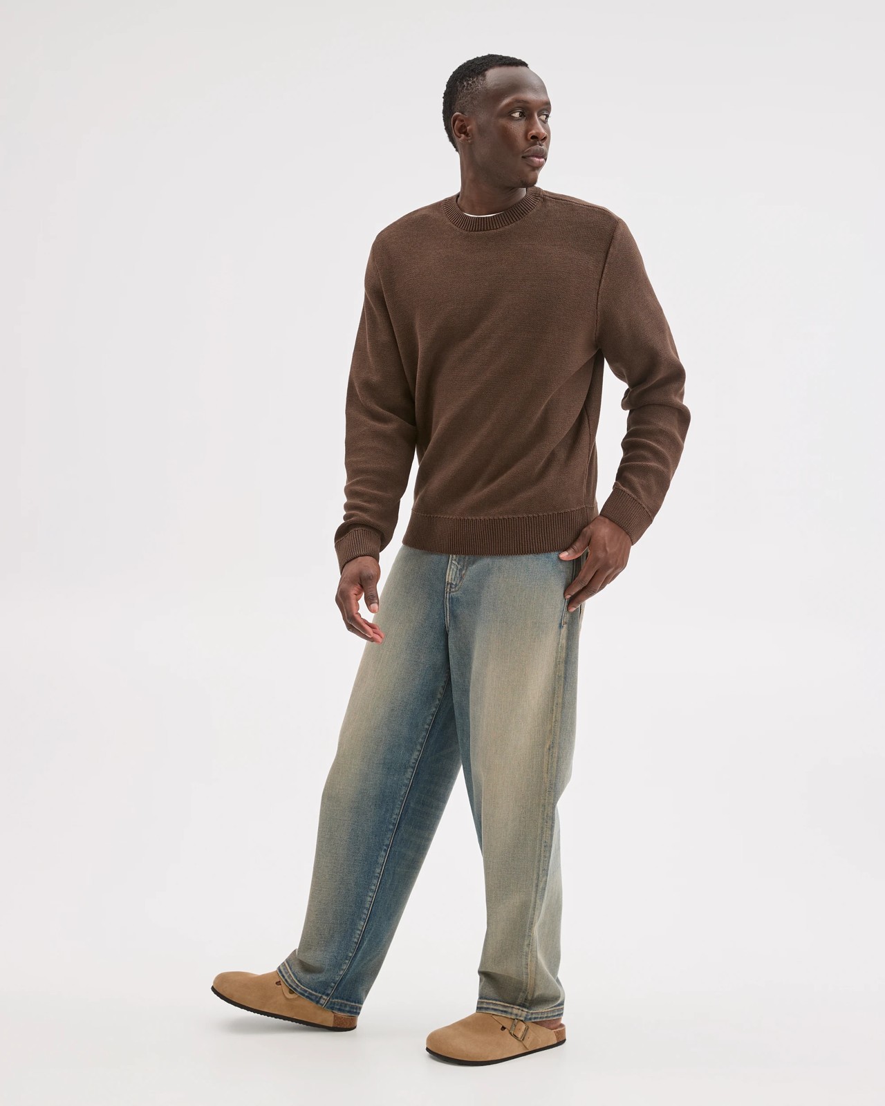 Commons Australian Cotton Oversized Knit Jumper - Worn Brown 3 of 5