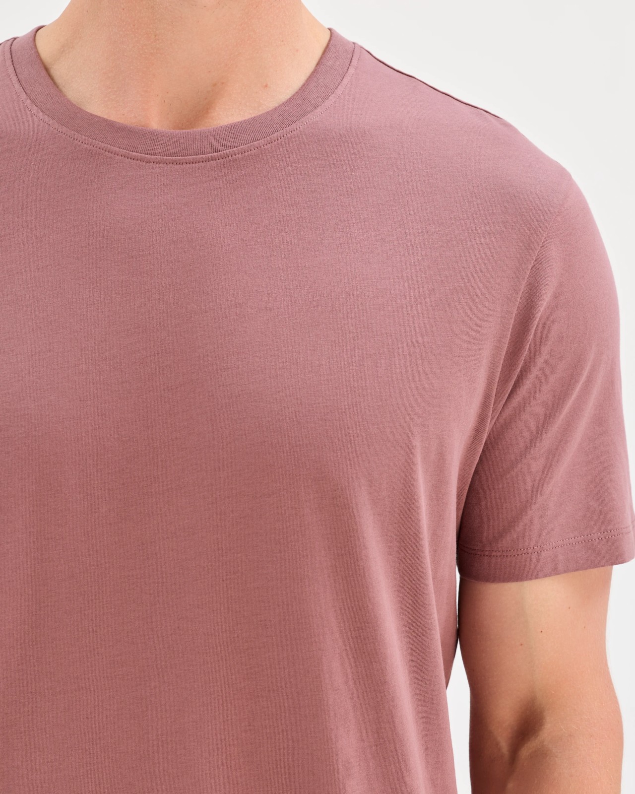 Australian Cotton Crew Neck T-Shirt - Rose Taupe 4 of 5