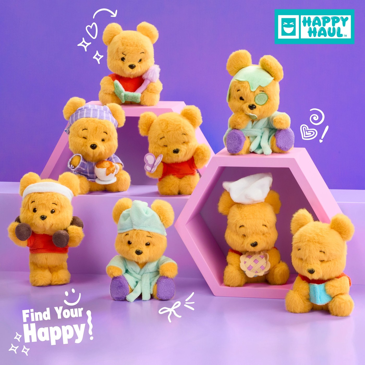 Happy Haul Disney Winnie the Pooh Hunny Hugs Capsule Plush - Assorted 3 of 6