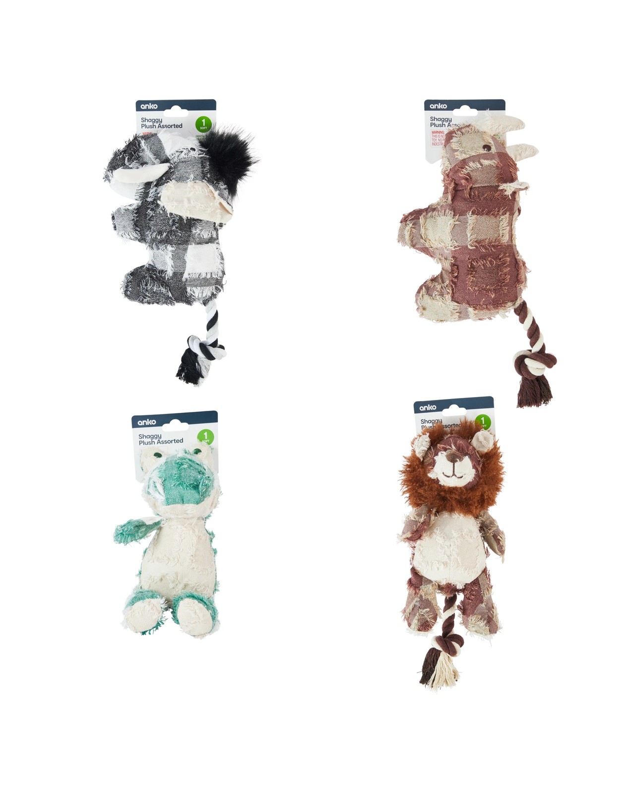 Anko Shaggy Plush - Assorted 3 of 3