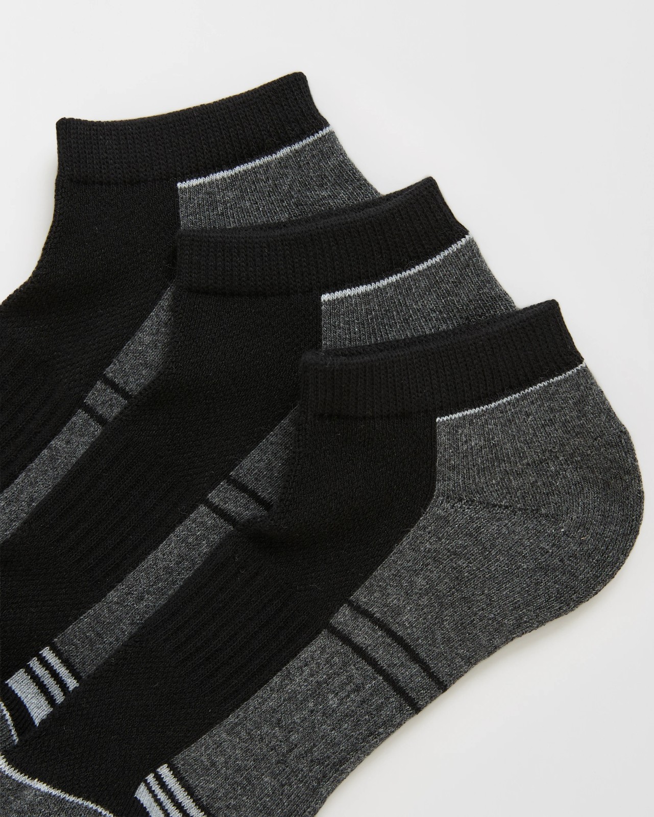 Maxx Australian Cotton Blend 3 Pack Low Cut Sport Socks - Black 2 of 3