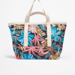 Large Printed Canvas Beach Tote Bag thumbnail 2