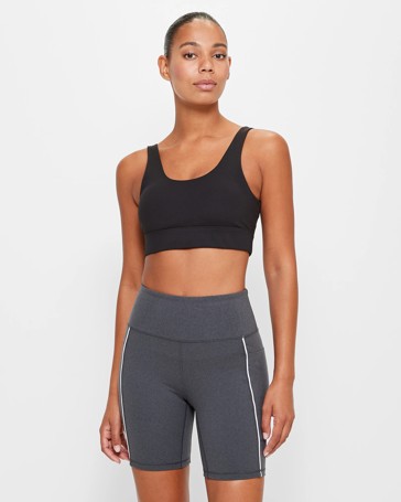 Active Workout Piped Bike Shorts