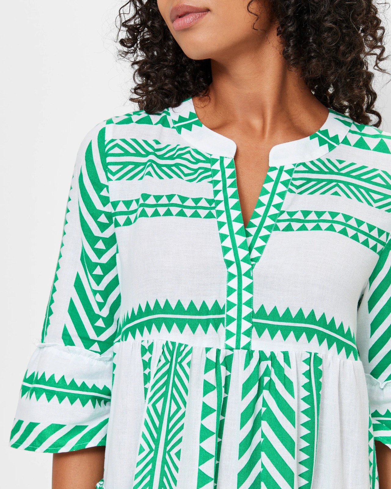 Long Sleeve Jacquard Mini Dress 5 of 5