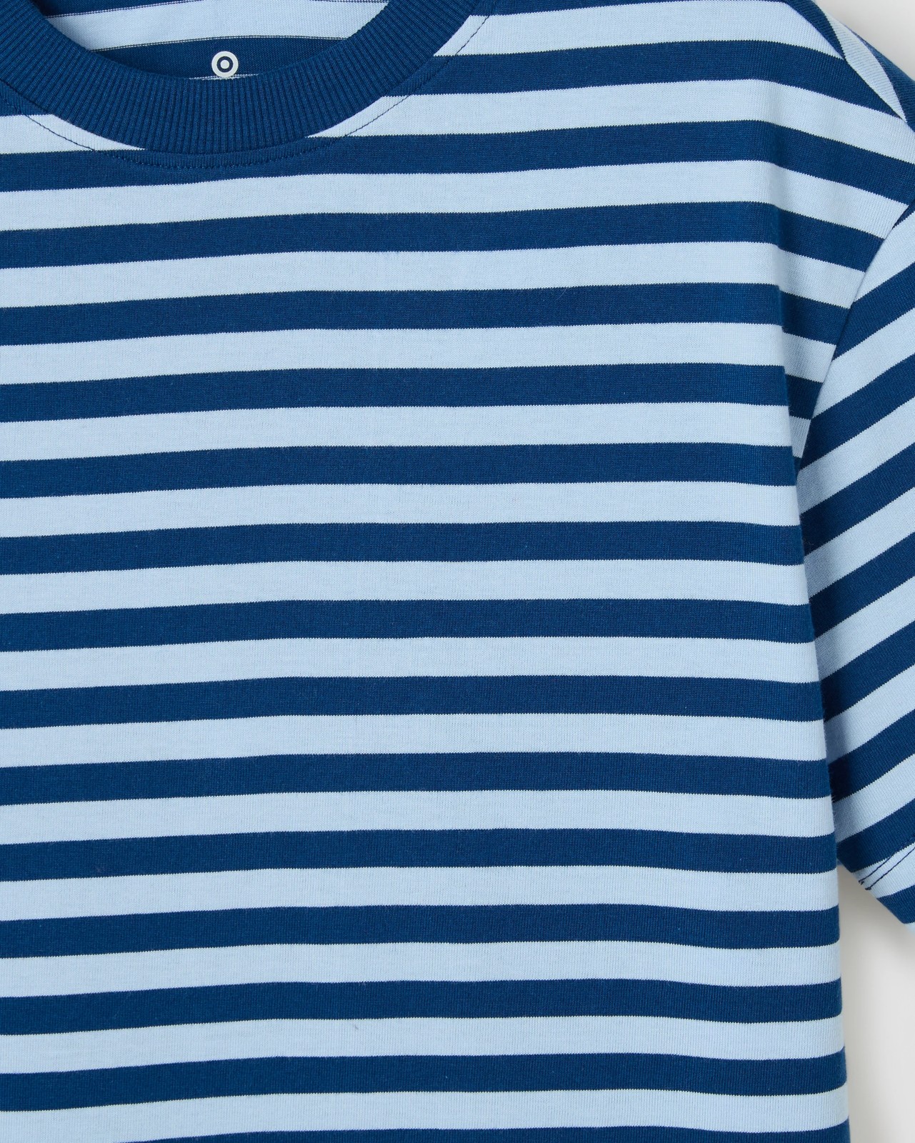 Organic Cotton Heavyweight Oversized T-Shirt - Blue / Stripe 6 of 6