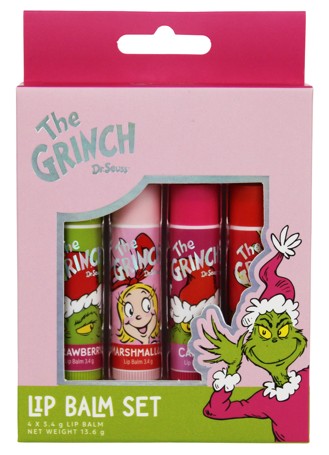 Dr. Seuss' The Grinch 4 Pack Lip Balm Set