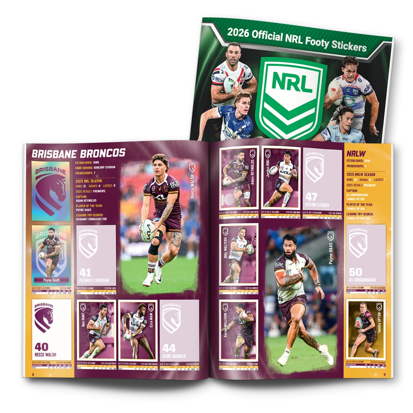 2026 Official NRL Footy Stickers Book Bundle 5 of 5